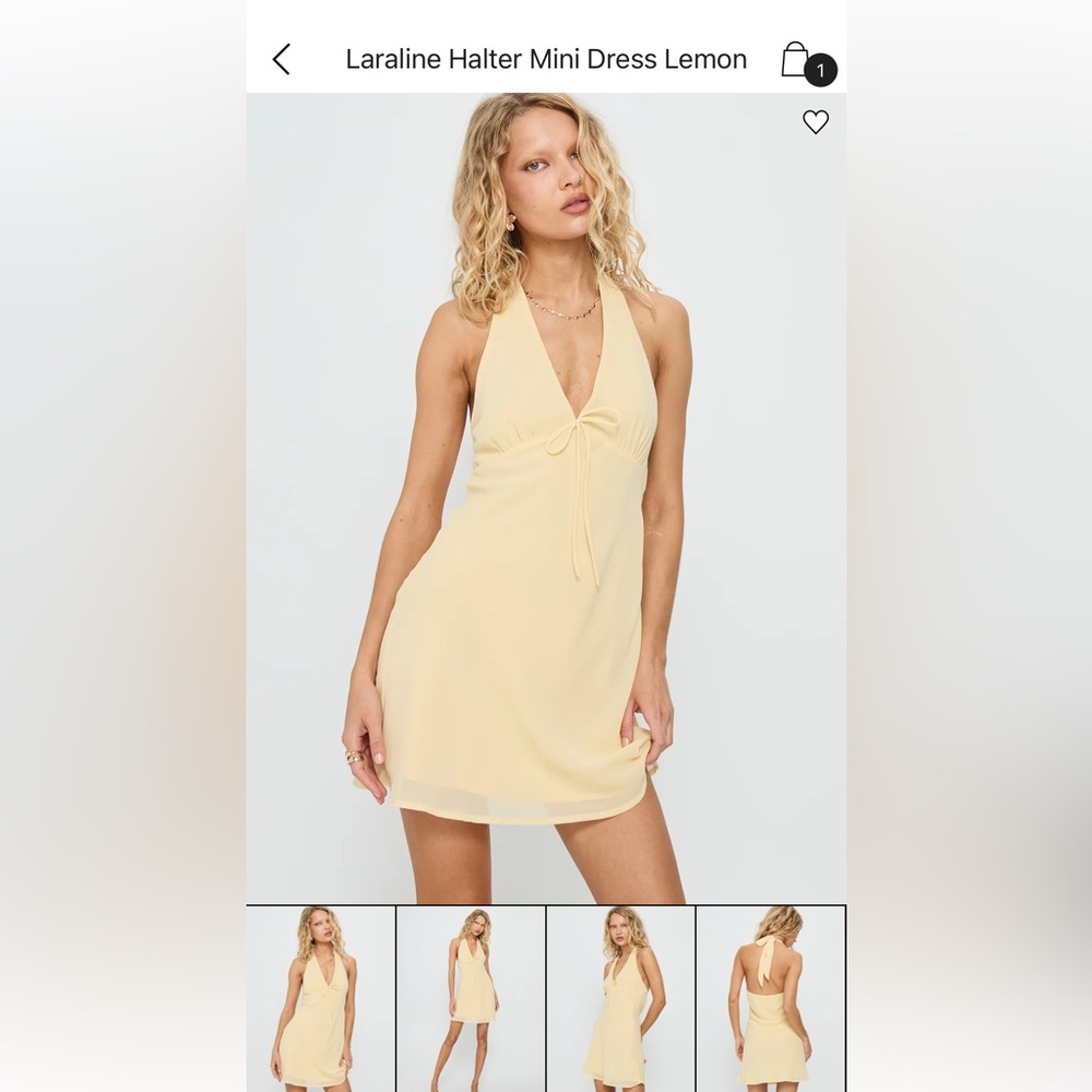 Princess Polly Cream Mini Dress